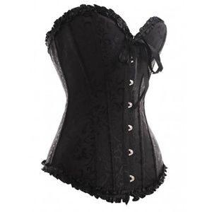 Vintage Floral Steel Hook Front Clasp Corset